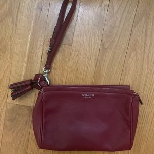 Maroon medium wristlet